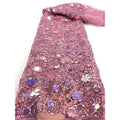 New Style Mesh Lace Fabric Sequin Embroidered Fabric Womens Color Fashion - melvincucci