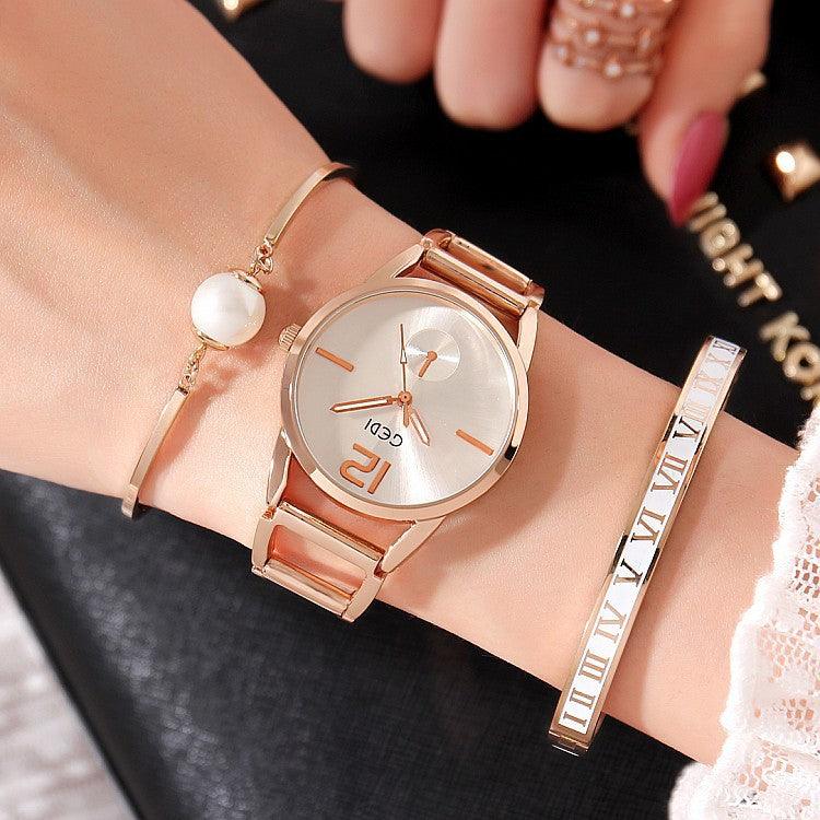 Women's Personalized Fashion Bracelet Watch Three-piece Set - melvincucci