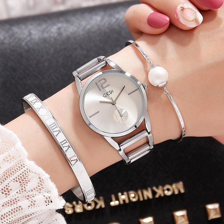 Women's Personalized Fashion Bracelet Watch Three-piece Set - melvincucci