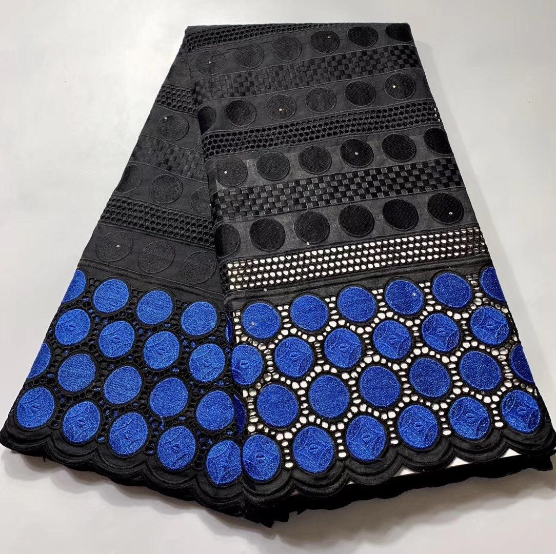 Polka Dot White Swiss Cotton African Lace Embroidered Fabric - melvincucci