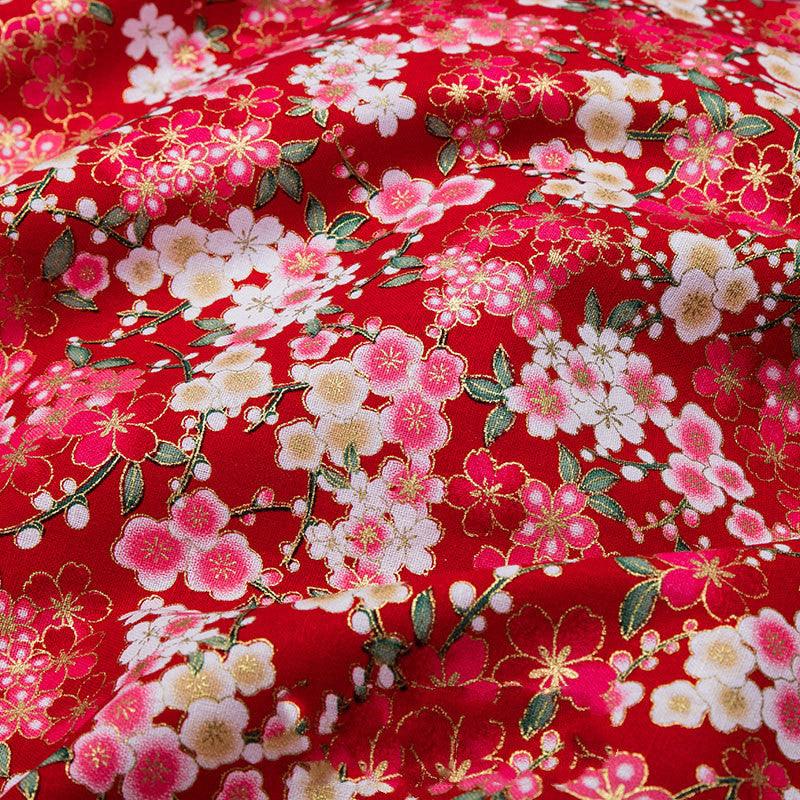 Japanese Style Bronzing Fabric Japanese Style Japanese Cotton Printed Patchwork Diy Chinese Style Hanfu Clothing Fabric Cotton Cloth - melvincucci