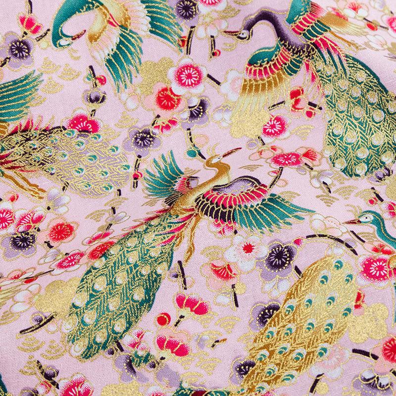 Japanese Style Bronzing Fabric Japanese Style Japanese Cotton Printed Patchwork Diy Chinese Style Hanfu Clothing Fabric Cotton Cloth - melvincucci