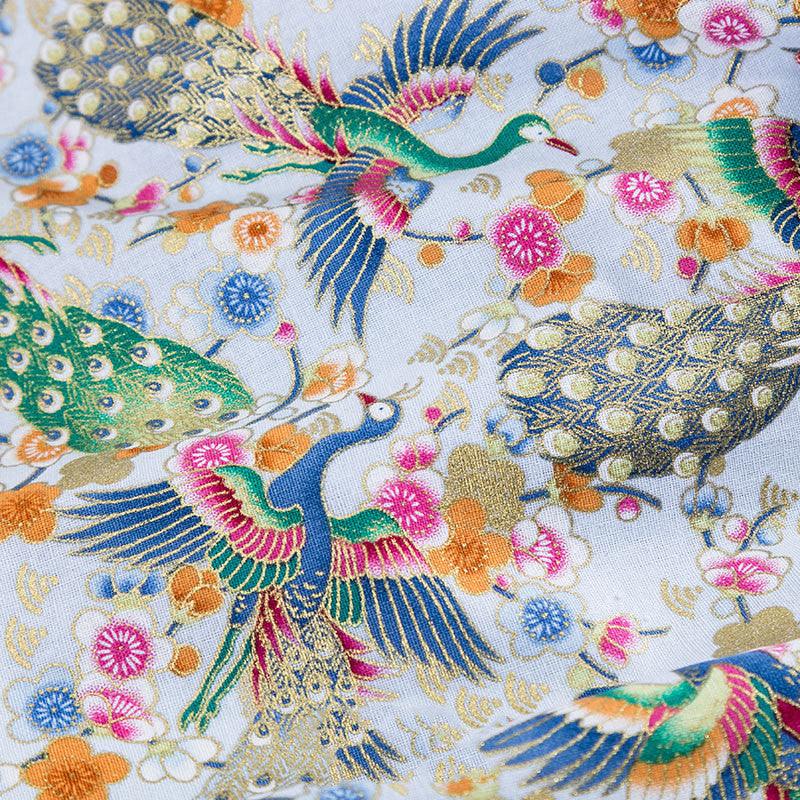 Japanese Style Bronzing Fabric Japanese Style Japanese Cotton Printed Patchwork Diy Chinese Style Hanfu Clothing Fabric Cotton Cloth - melvincucci