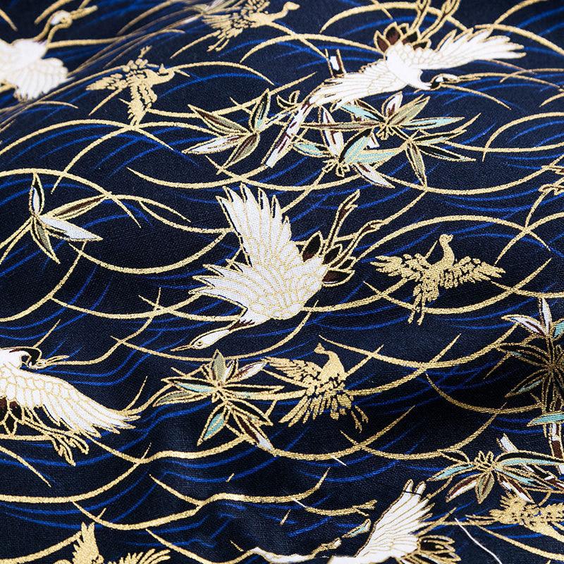 Japanese Style Bronzing Fabric Japanese Style Japanese Cotton Printed Patchwork Diy Chinese Style Hanfu Clothing Fabric Cotton Cloth - melvincucci
