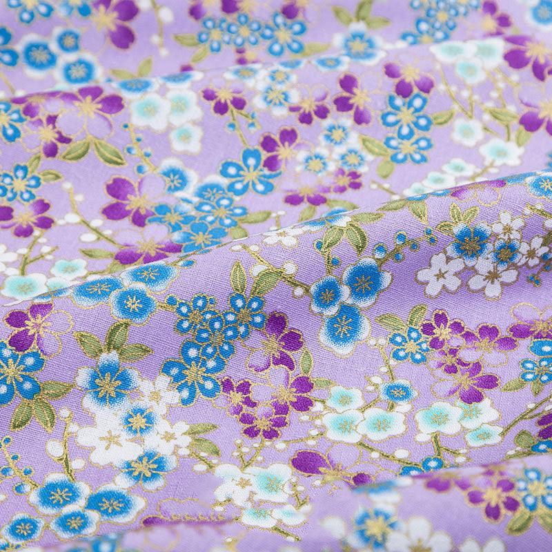 Japanese Style Bronzing Fabric Japanese Style Japanese Cotton Printed Patchwork Diy Chinese Style Hanfu Clothing Fabric Cotton Cloth - melvincucci