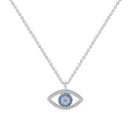 s925 Sterling Silver Jewelry European and American Atmospheric Demon Eye Necklace Eye Pendant - melvincucci