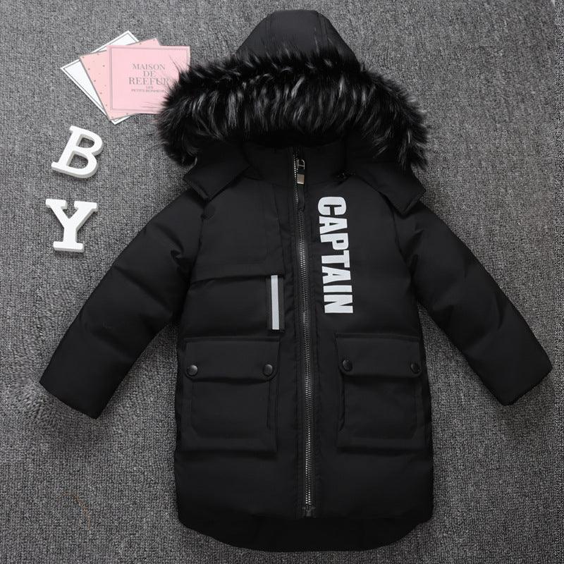 Boys Thickened Plus Fleece Cotton Jacket - melvincucci