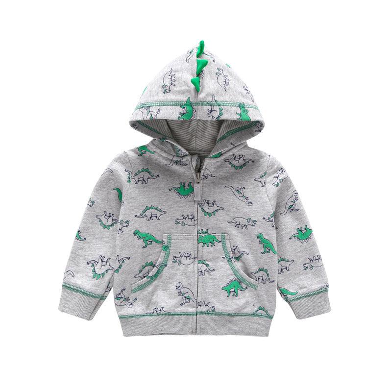 27Kid Toddlers Hoodies Boys Girls Spring  Jacket Little Baby Infant Dinosuar Cartoon Hooded Kids Cute Boys Outwear Sweatshirt - melvincucci