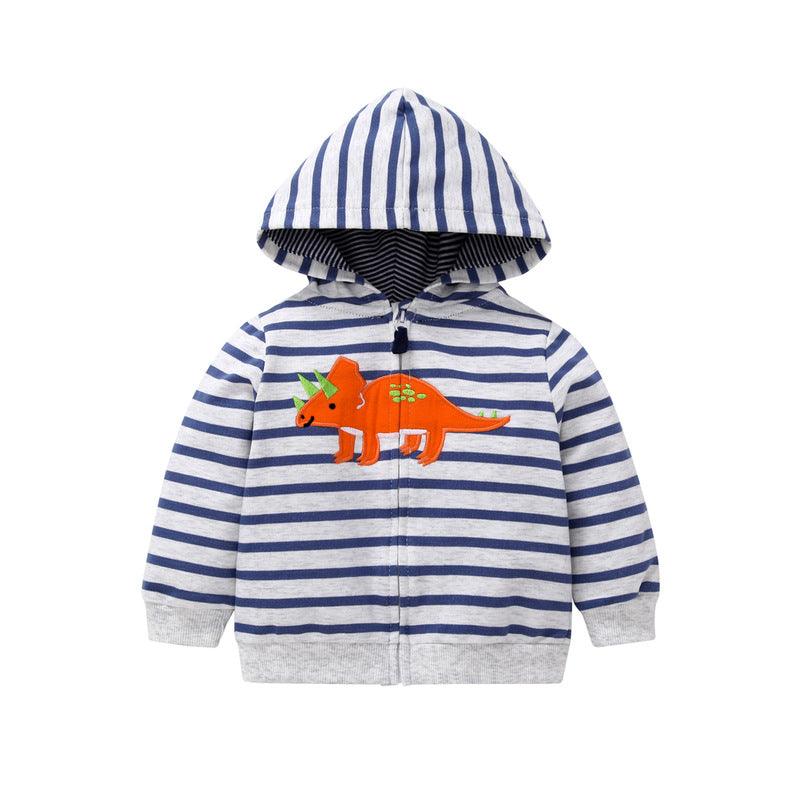 27Kid Toddlers Hoodies Boys Girls Spring  Jacket Little Baby Infant Dinosuar Cartoon Hooded Kids Cute Boys Outwear Sweatshirt - melvincucci