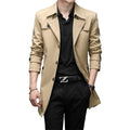 Windbreaker Men's Mid-length Casual Jacket Slim Business Men's Suit Jacket - melvincucci