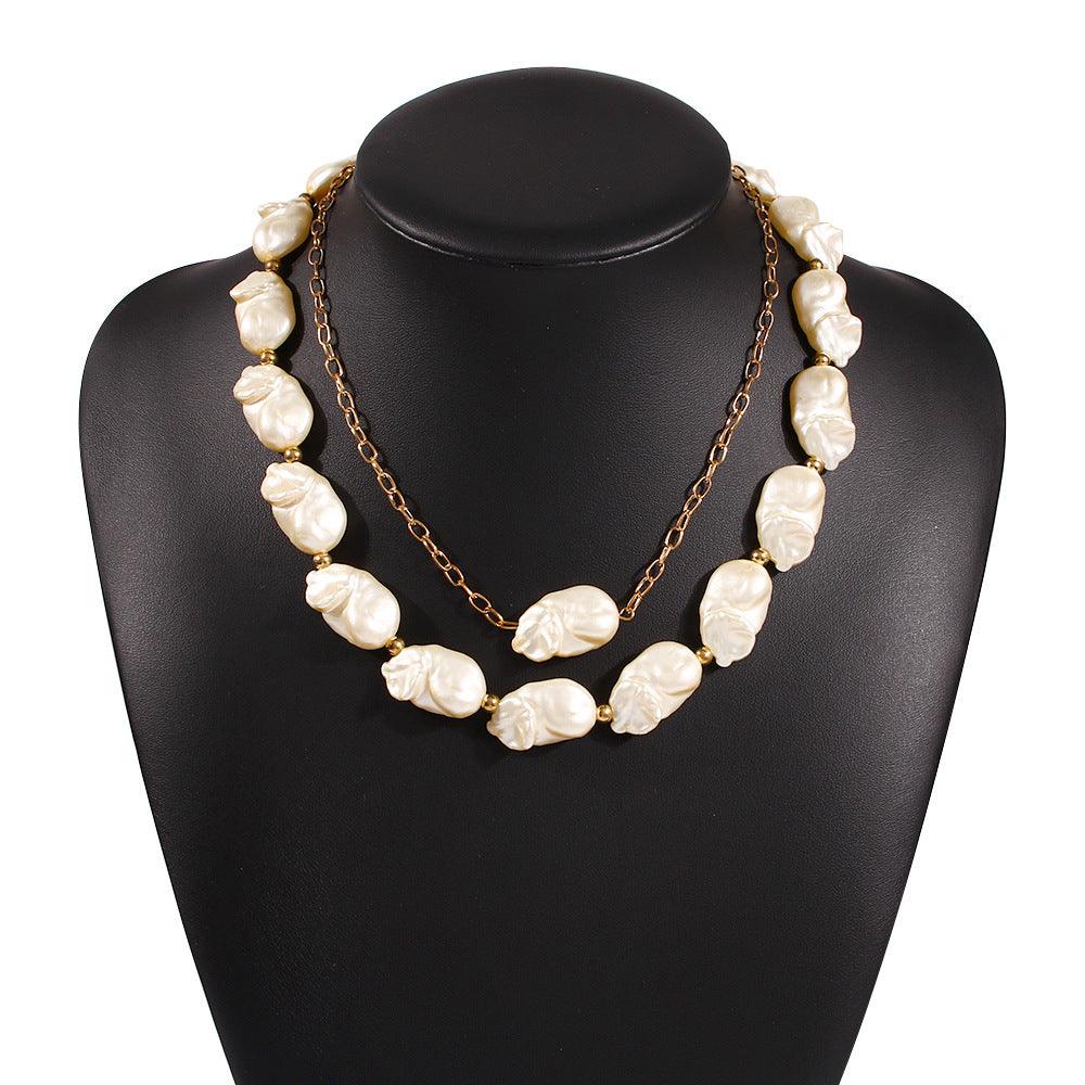 Holiday Style Irregular Pearl Necklace - melvincucci