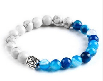 AliExpress explosions Europe and the United States fashion lava rock natural stone Buddha head Golden Buddha men and women bracelet wholesale - melvincucci