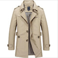 Fashionable And Simple Men's Mid-length Windbreaker Jacket - melvincucci
