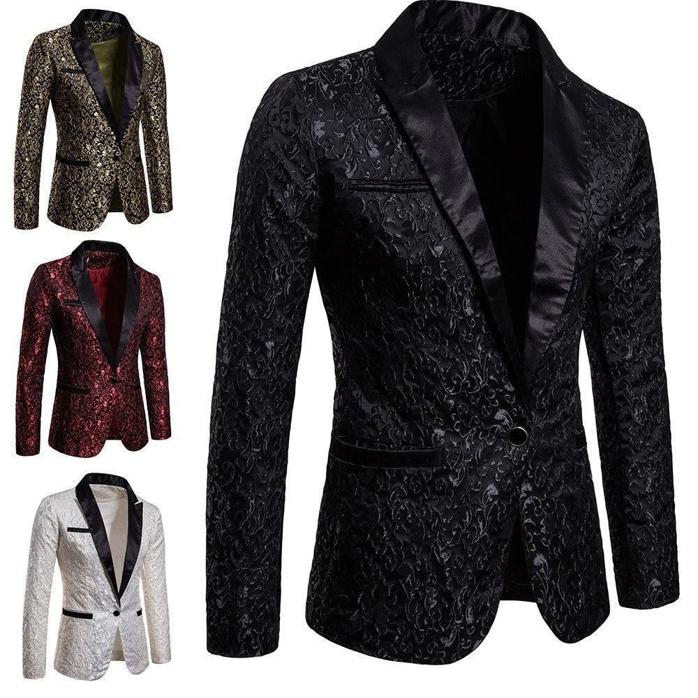 Jacquard Fashion Design Formal Dress Men'S Lapel Men'S Suit - melvincucci