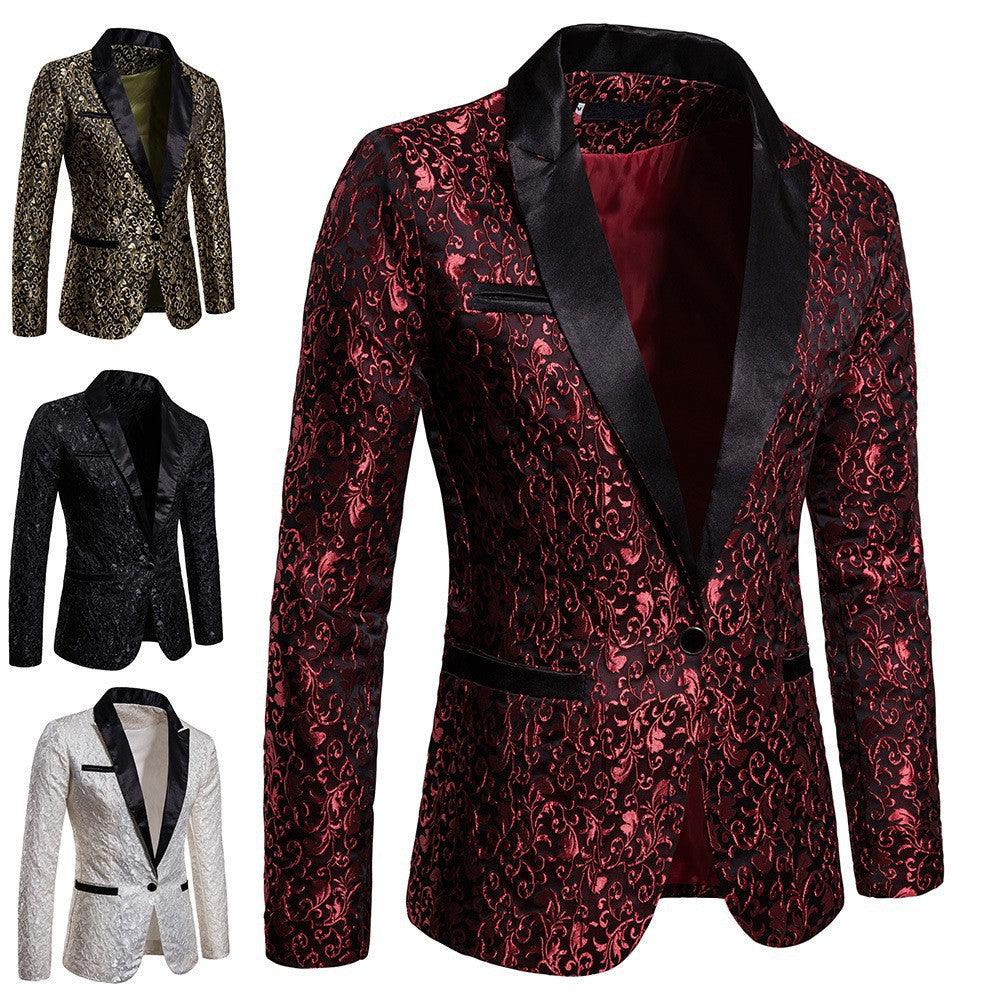 Jacquard Fashion Design Formal Dress Men'S Lapel Men'S Suit - melvincucci