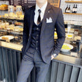 Men's Check Three-piece Suit, Suit, Vest, Trousers - melvincucci