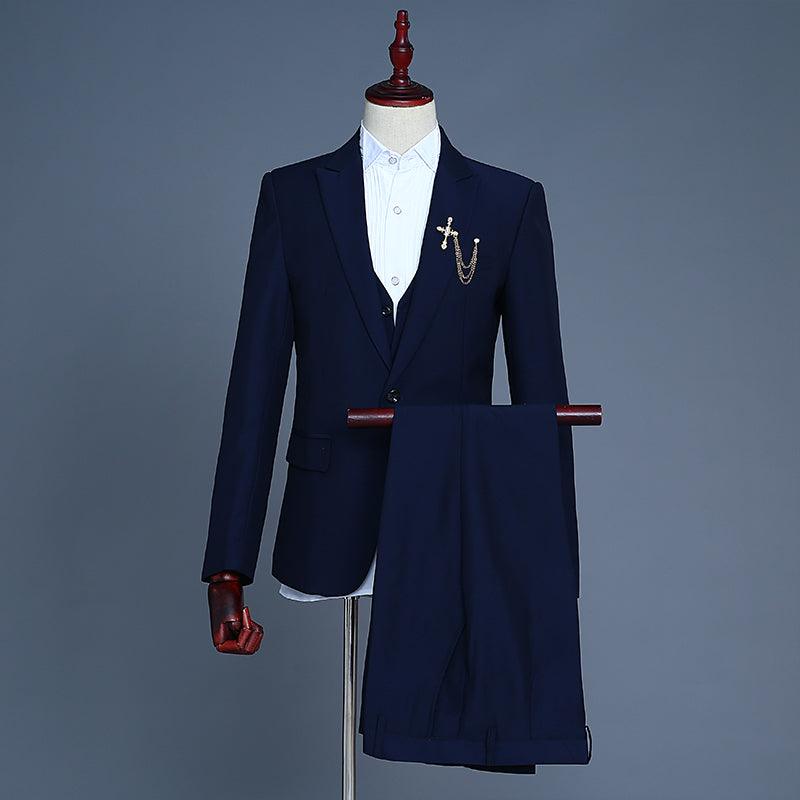 Three-piece Suit Of Men's Groom And Best Man Dress Vest - melvincucci