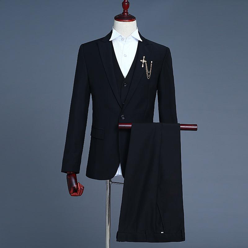 Three-piece Suit Of Men's Groom And Best Man Dress Vest - melvincucci