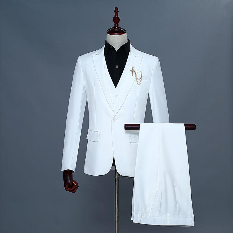 Three-piece Suit Of Men's Groom And Best Man Dress Vest - melvincucci