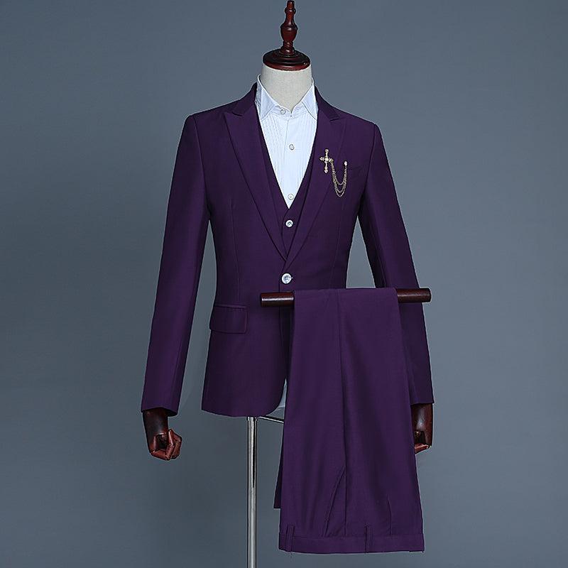 Three-piece Suit Of Men's Groom And Best Man Dress Vest - melvincucci