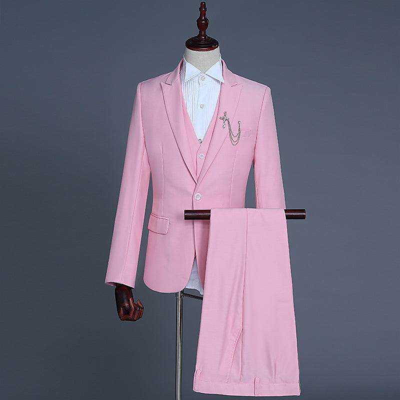 Three-piece Suit Of Men's Groom And Best Man Dress Vest - melvincucci