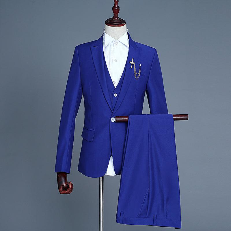 Three-piece Suit Of Men's Groom And Best Man Dress Vest - melvincucci