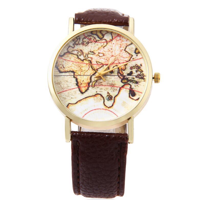 Vintage Earth World Map Watch - melvincucci