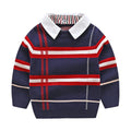 Boys plaid jacquard sweater - melvincucci