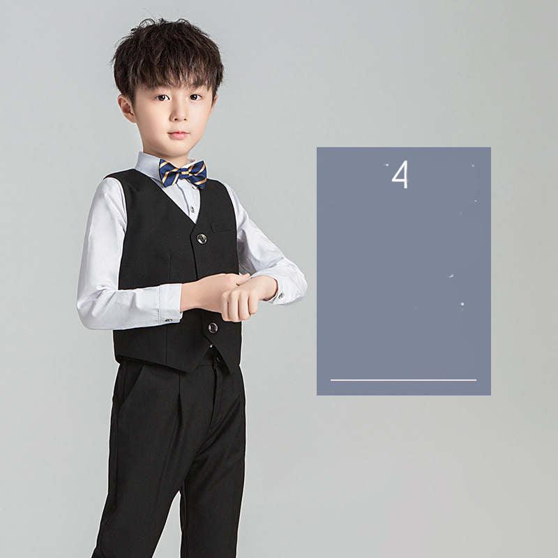 Children's Suit Boys Solid Color Flower Girl Dress  Catwalk Performance Clothing - melvincucci