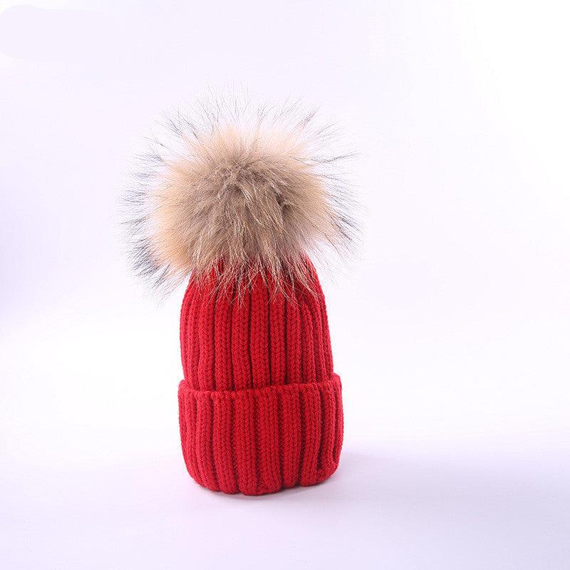 Autumn and winter new scorpion hair ball children's wool hat - melvincucci