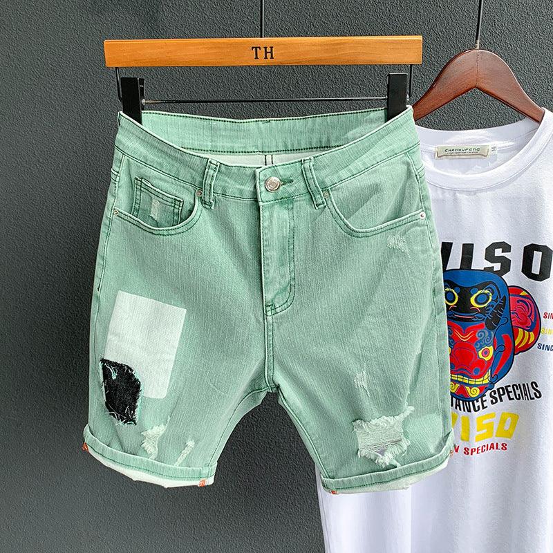 Ripped denim shorts - melvincucci