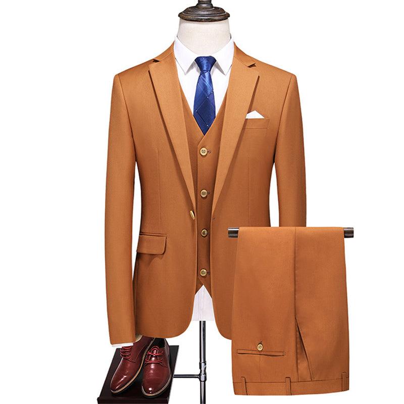 Three-piece suit solid color - melvincucci