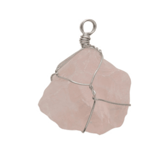 Natural stone pendant irregular crystal rough necklace - melvincucci