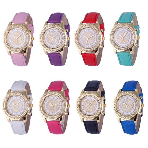New Women Bracelet Wristwatch ladies Crystal Geneva Watches Fashion Stainless Steel Quartz Wristwatches - melvincucci