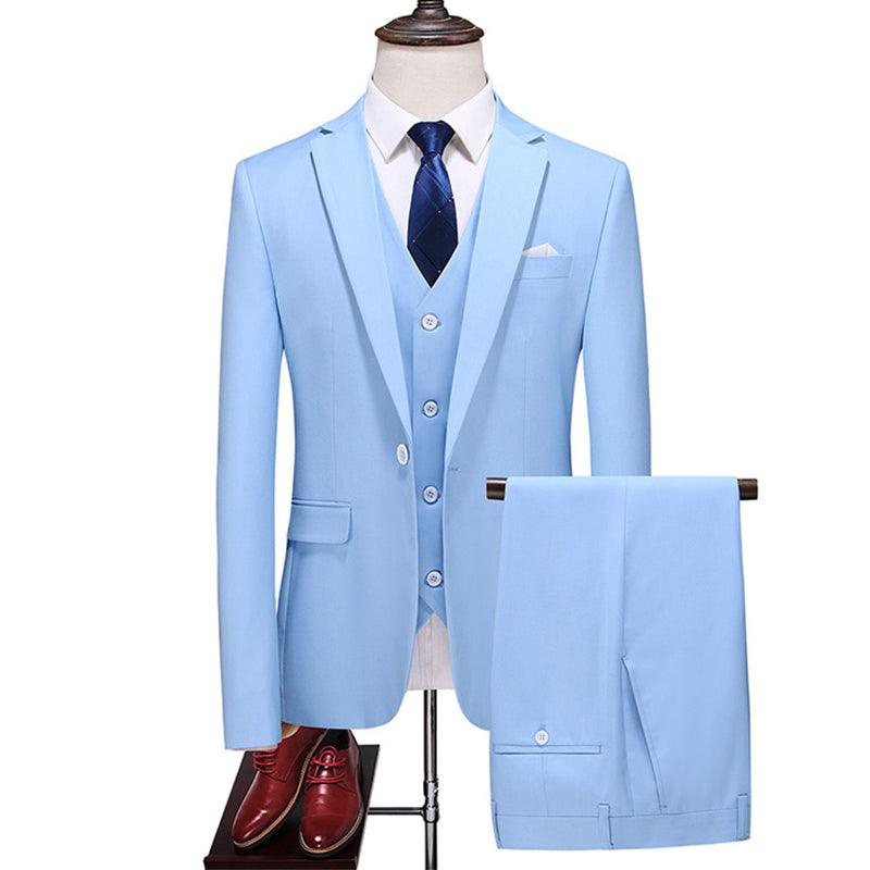 Three-piece suit solid color - melvincucci