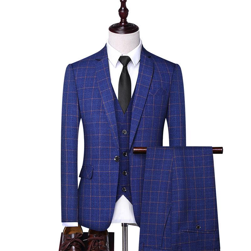 Three-piece men's plaid suit - melvincucci