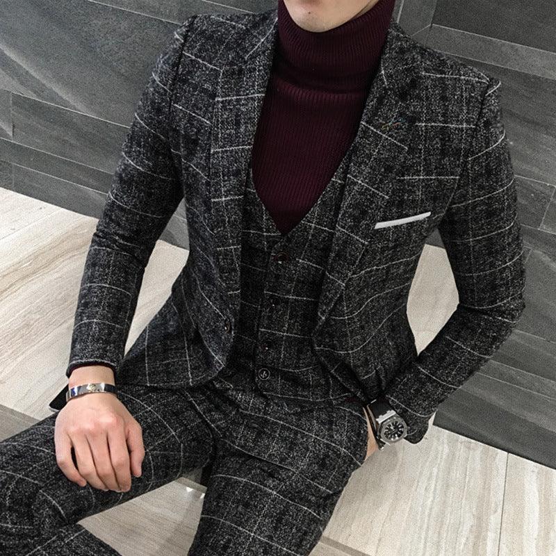 Thick Slim Fit Plaid Suits - melvincucci