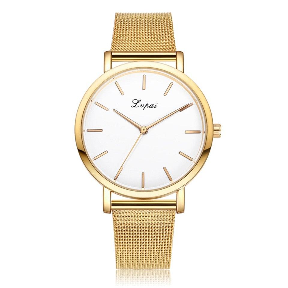 Vansvar fashion brand silver and gold mesh band creative marble wristwatch casual women quartz watches gift relogio feminino - melvincucci