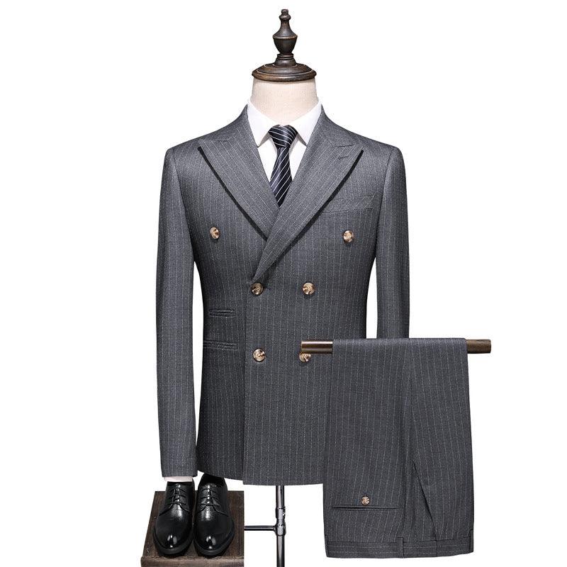 Fashion Simple Men's Double Breasted Suit - melvincucci