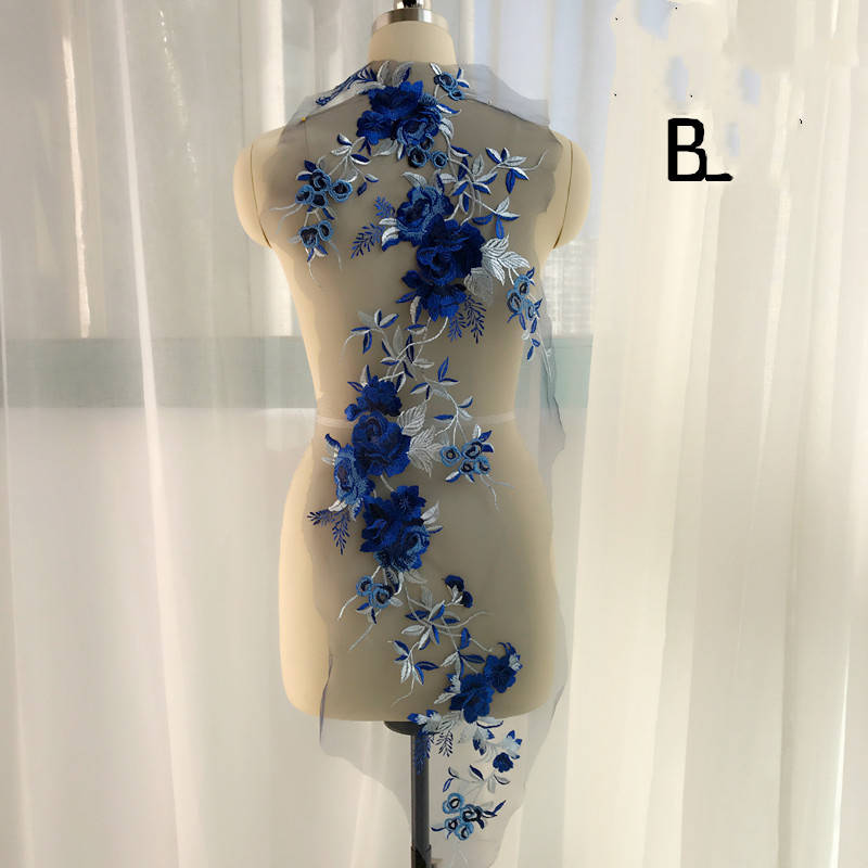 Dress Evening Dress Accessories Lace Fabric Multicolor Computer Embroidered Children's Clothing Decoration