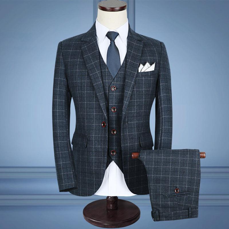 Plus Size Business Men's Three-piece Business Suit - melvincucci