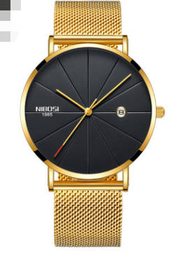 Nibosi cross border e-commerce, European and American men and women fashion trend micro business watch lovers net with leisure quartz watch - melvincucci