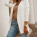 2020 New Women's Business Blazers Spring Autumn All-match Female Jackets Slim Long-sleeve Casual Solid Blazer Women Clothes Top - melvincucci