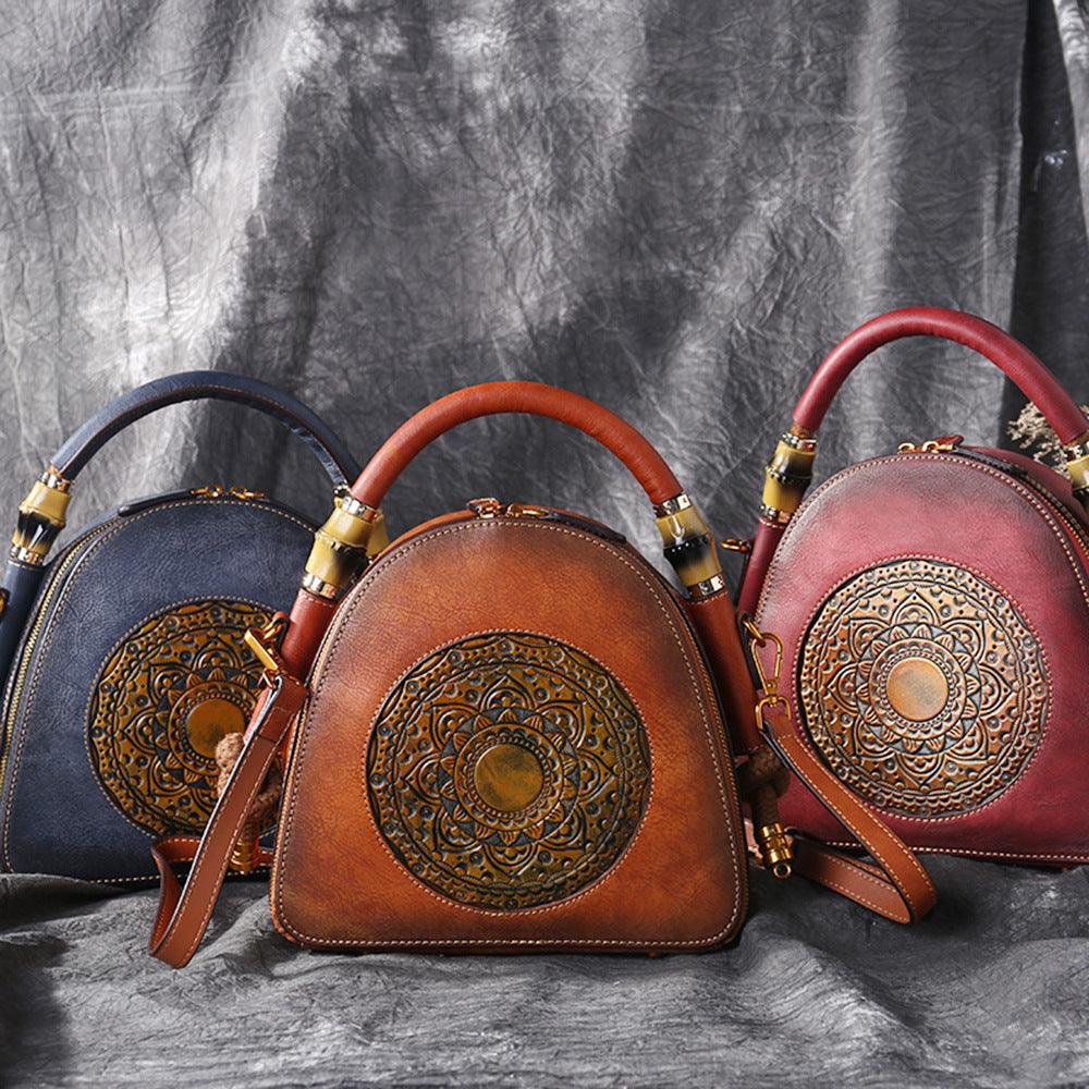 2021 Leather Women''s Bag Retro Head Leather - melvincucci