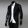 2021 Men Blazers Fashion Formal Men Jacket Formal Long Sleeve Slim Faux Leather Wedding Coat Outwear NZ62 - melvincucci