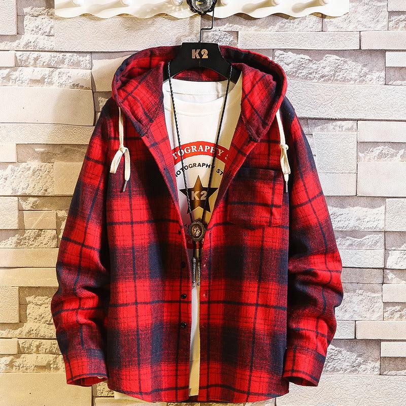 2021 New Arrived Plaid Hoodie Sweatshirt Men - melvincucci