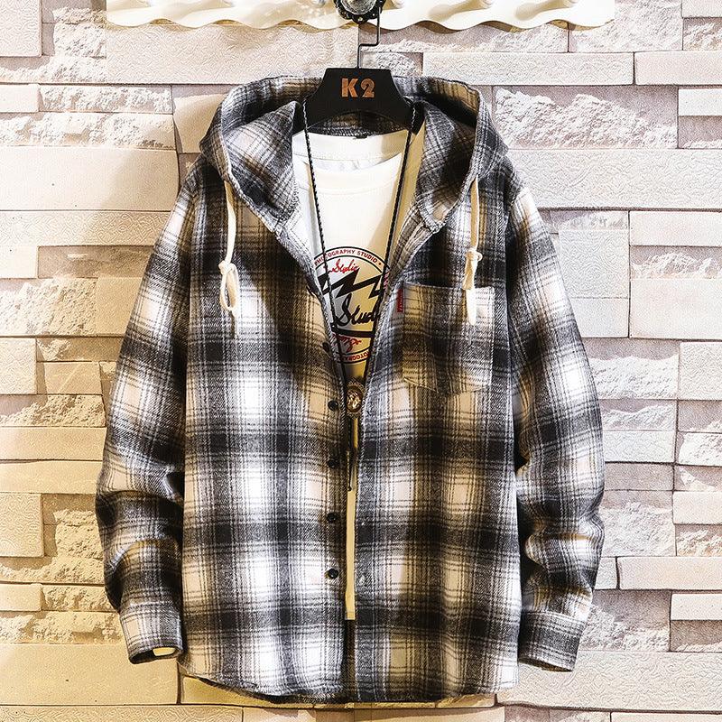 2021 New Arrived Plaid Hoodie Sweatshirt Men - melvincucci