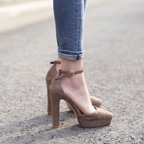 2021 new Korean version of rough heel shoe - melvincucci
