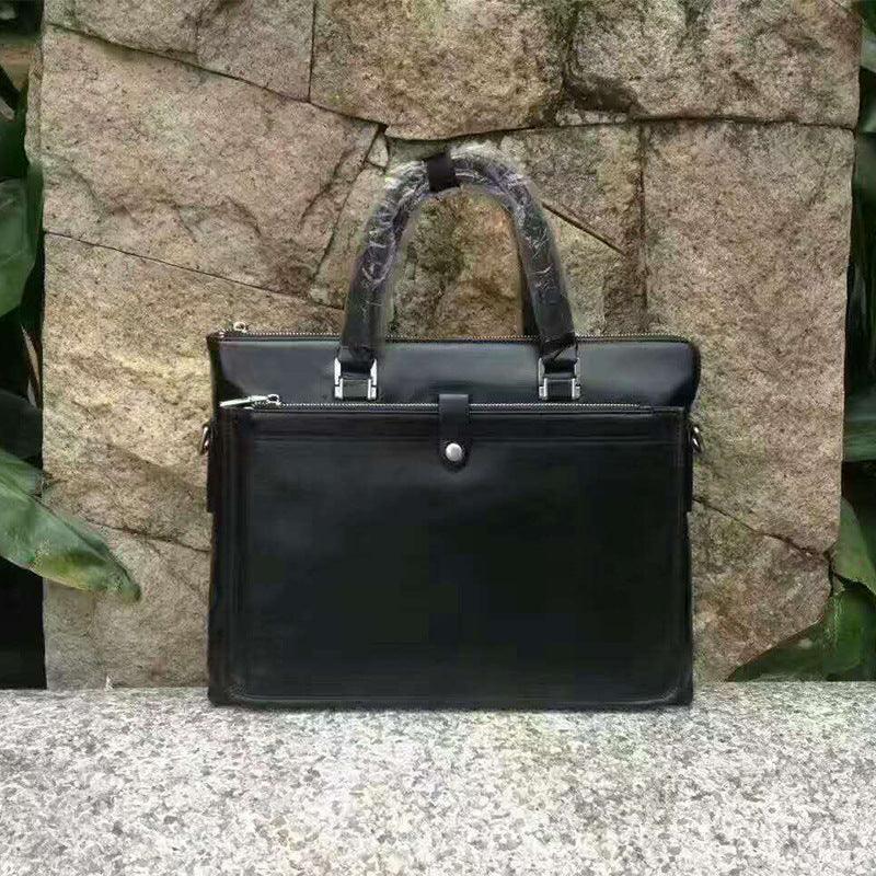 2021 new leather bag bag men leisure Xiekua Baotou cowhide buffalo portable business bag - melvincucci