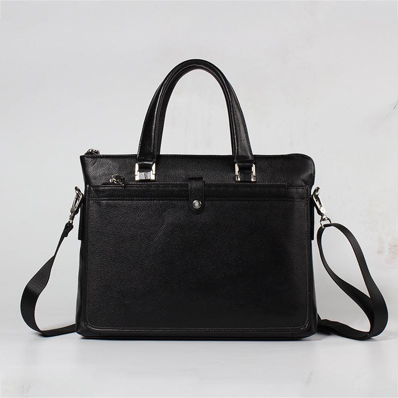 2021 new leather bag bag men leisure Xiekua Baotou cowhide buffalo portable business bag - melvincucci